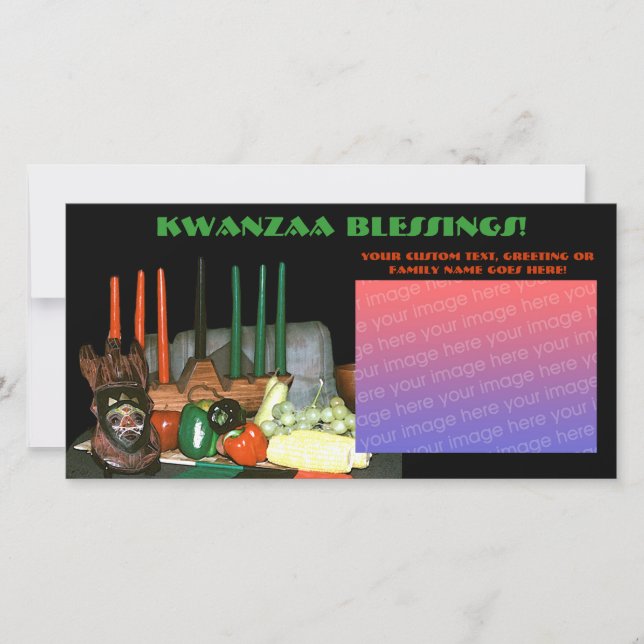 Kwanzaa fotokort julkort (Framsida)