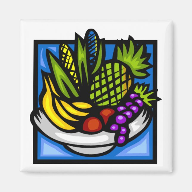 Kwanzaa Fruit Bowl Magnet av SRF (Framsidan)