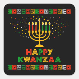 Kwanzaa Fyrkantigt Klistermärke