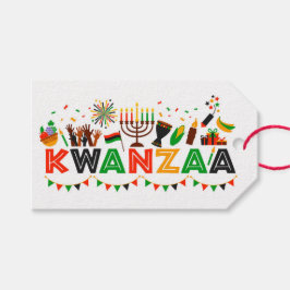 Kwanzaa Gift Märkres Presentetikett