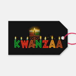 Kwanzaa Gift Märkres Presentetikett