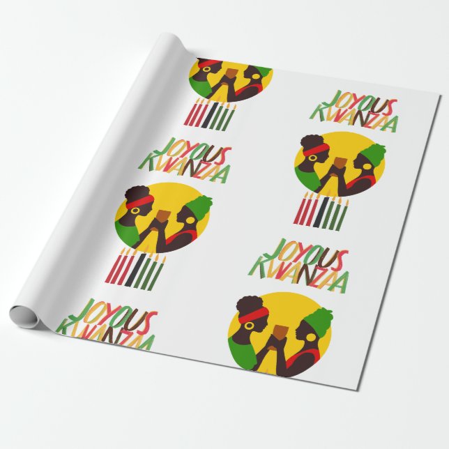 Kwanzaa Gift Wrapping Papper Presentpapper (Utrullad)
