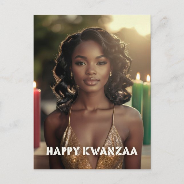 KWANZAA - GLAD KWANZAA -  HELG VYKORT (Framsida)