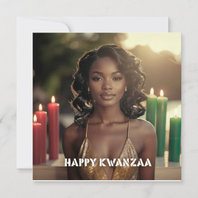 KWANZAA - GLAD KWANZAA -  INBJUDNINGAR (Framsida)