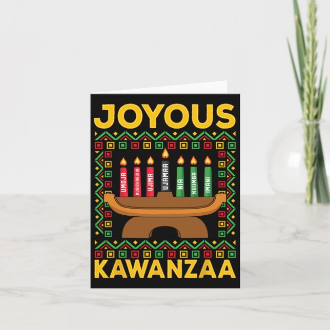 Kwanzaa - Glädjerik Kwanzaa  Kort (Framsida)