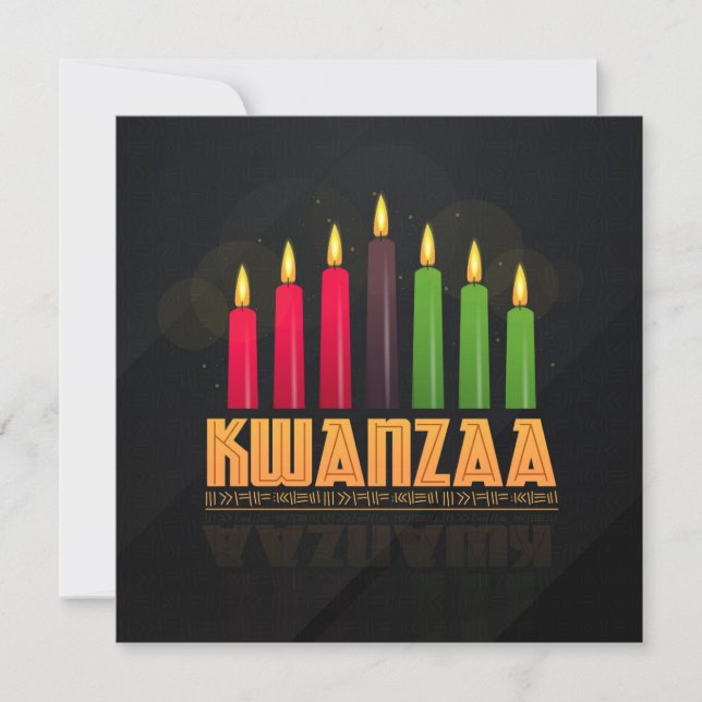 Kwanzaa gratulationskort anteckningskort (Framsida)