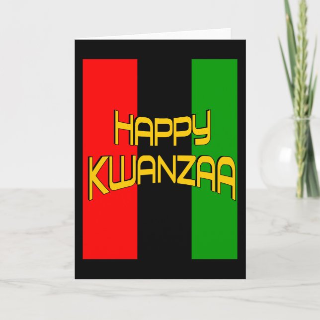 Kwanzaa gratulationskort helgkort (Framsida)