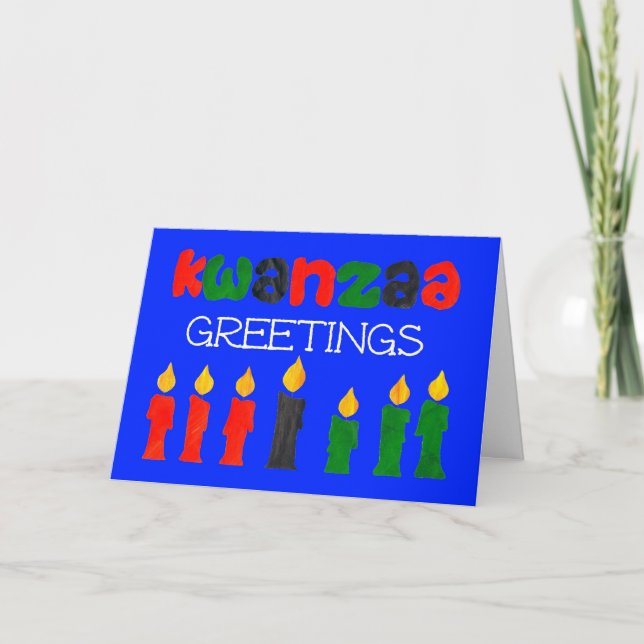 Kwanzaa Hälsning Card Helgkort (Framsida)