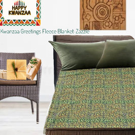 Kwanzaa Hälsning Fleecefilt