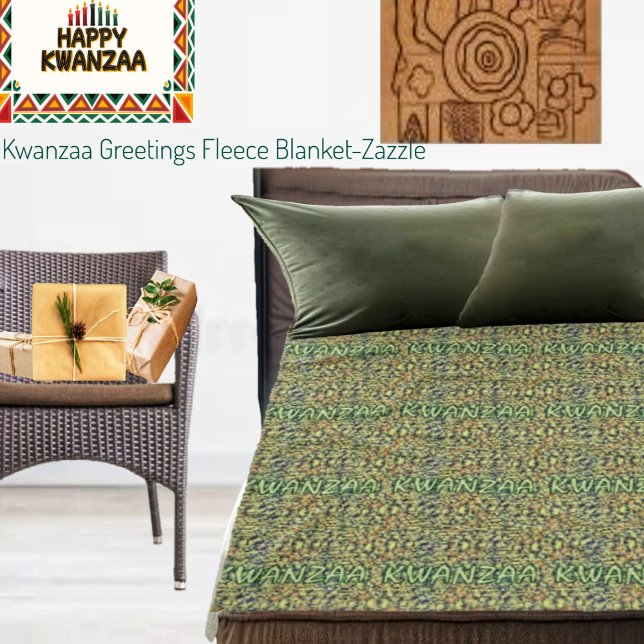 Kwanzaa Hälsning Fleecefilt (Skapare uppladdad)