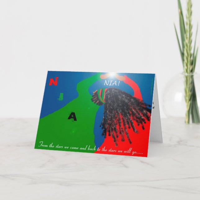 KWANZAA HÄLSNINGKORT HELGKORT (Framsida)