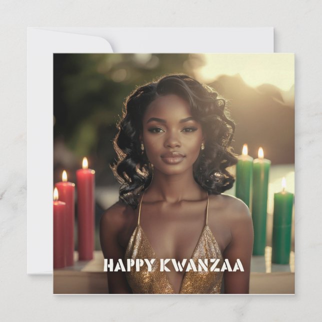 KWANZAA - HAPPY KWANZAA -  JULKORT (Framsida)