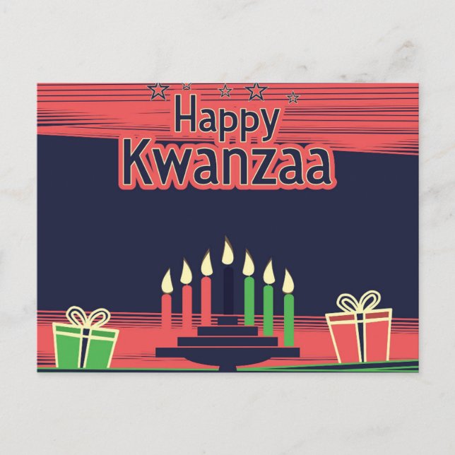 Kwanzaa Helg Vykort (Framsida)
