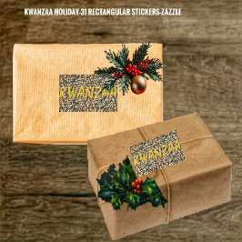 Kwanzaa Helgdag 31 Rektangulärt Klistermärke