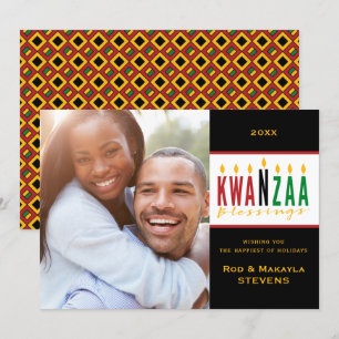 Kwanzaa Helgdag Blessings 1 Fotokort Inbjudningar