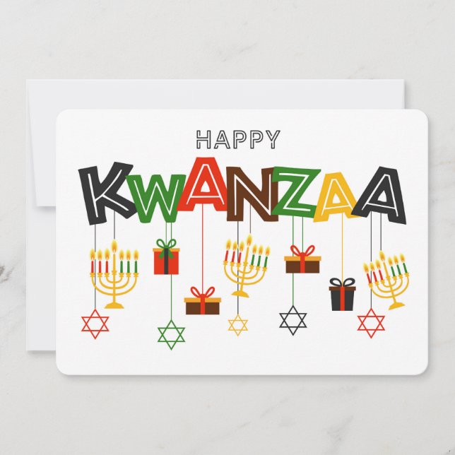Kwanzaa Helgdag Card Julkort (Framsida)