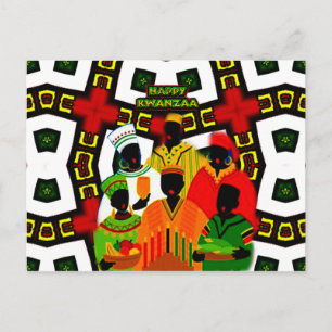 Kwanzaa Helgdag Firande_ Vykort