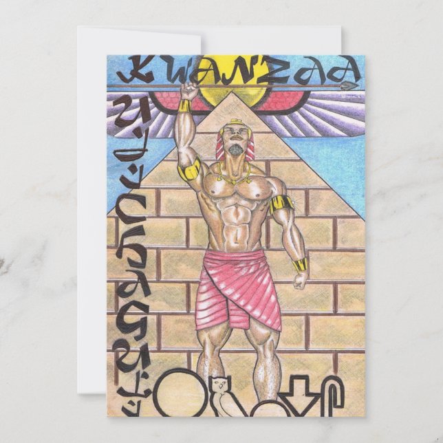Kwanzaa-Helgdag Tack Kort (Framsida)