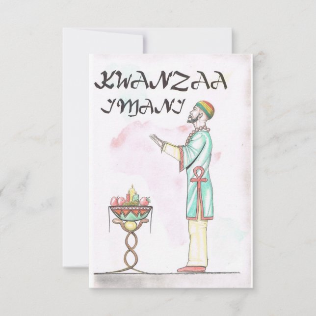 Kwanzaa-Helgdag Tack Kort (Framsida)