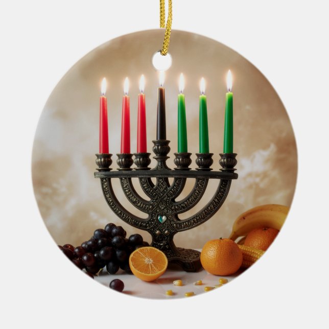 KWANZAA JULGRANSPRYDNAD KERAMIK (Framsidan)