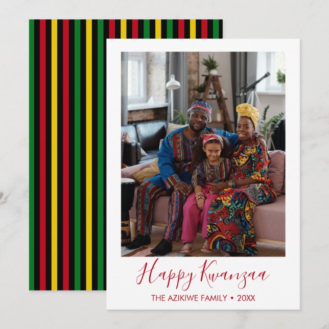 Kwanzaa Julkort med Foto (Fram/baksida)