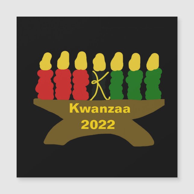 Kwanzaa Kinara Candles Magnet (Framsida)