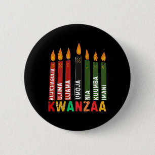 Kwanzaa Kinara Lycklig Kwanz sju principer Knapp