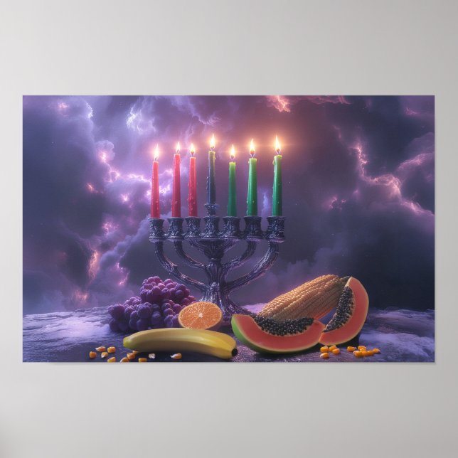 KWANZAA - KINARA - MISHUMAA SABA -  POSTER (Framsidan)