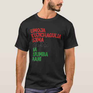 Kwanzaa Kinara Set För barn Manar Women Seven Prin T Shirt