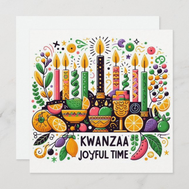Kwanzaa  kort (Fram/baksida)