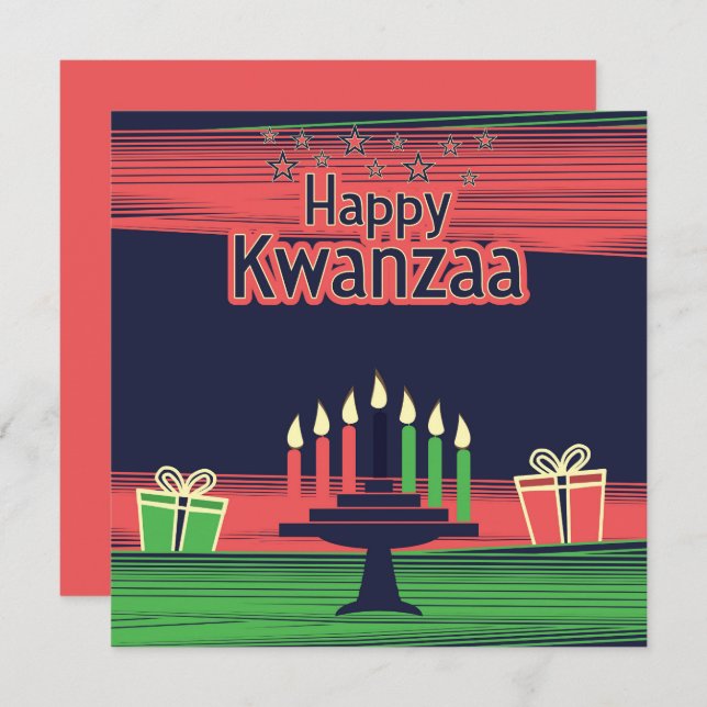 Kwanzaa Kort (Fram/baksida)