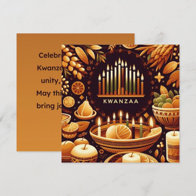 Kwanzaa  kort (Fram/baksida)