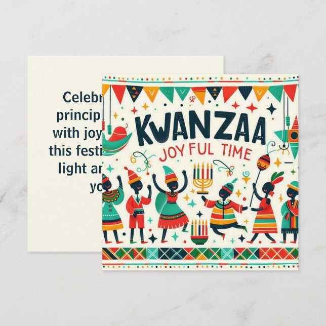 Kwanzaa  kort (Fram/baksida)