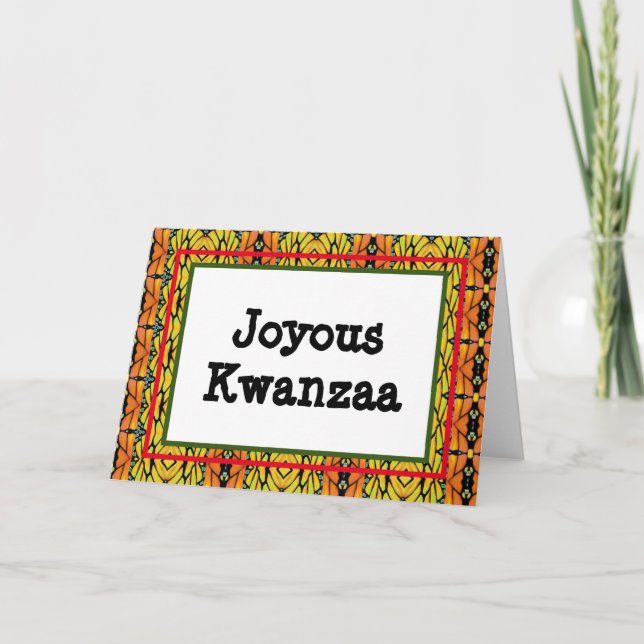 Kwanzaa-kort - Joyous #10 Helgkort (Framsida)