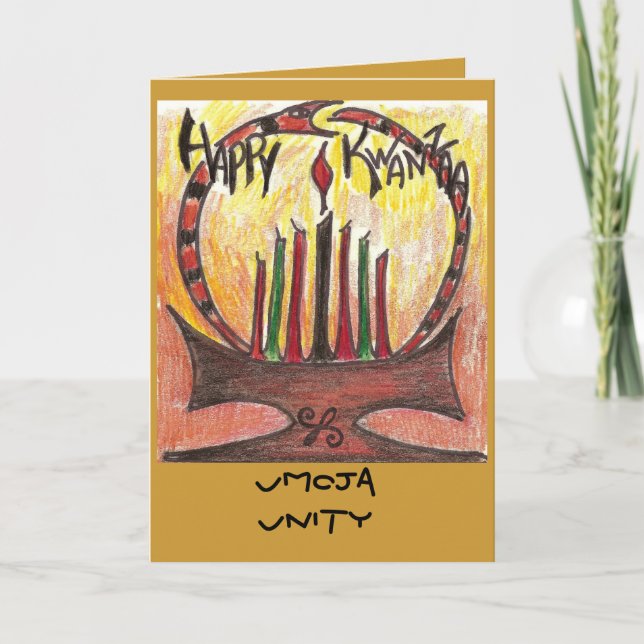 Kwanzaa-kort, Umoja Unity Helgkort (Framsida)