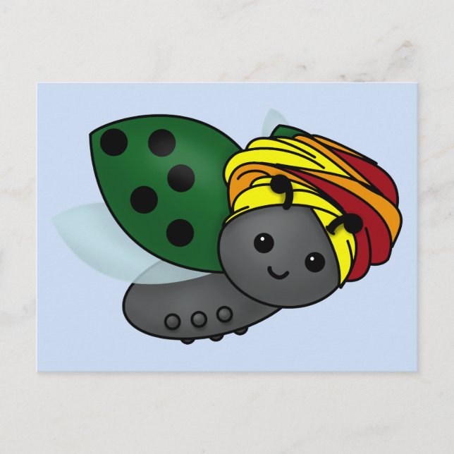 Kwanzaa Ladybug Postcard Vykort (Framsida)