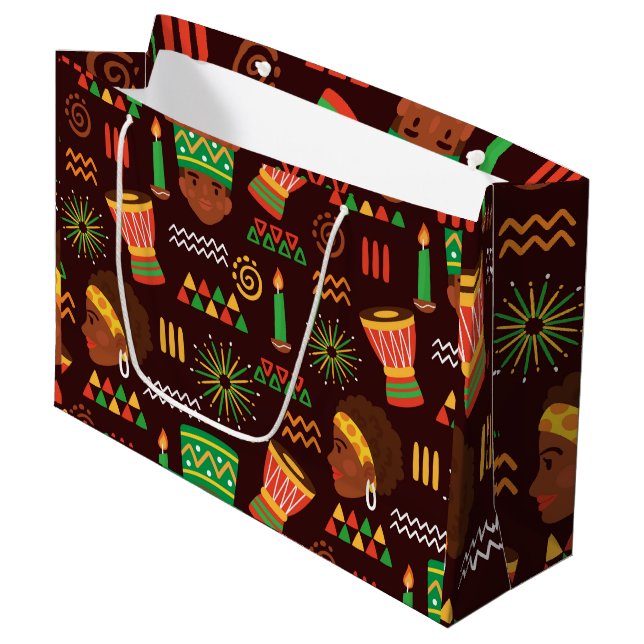 Kwanzaa Large Gift Bag (Framsidan Vinklad)