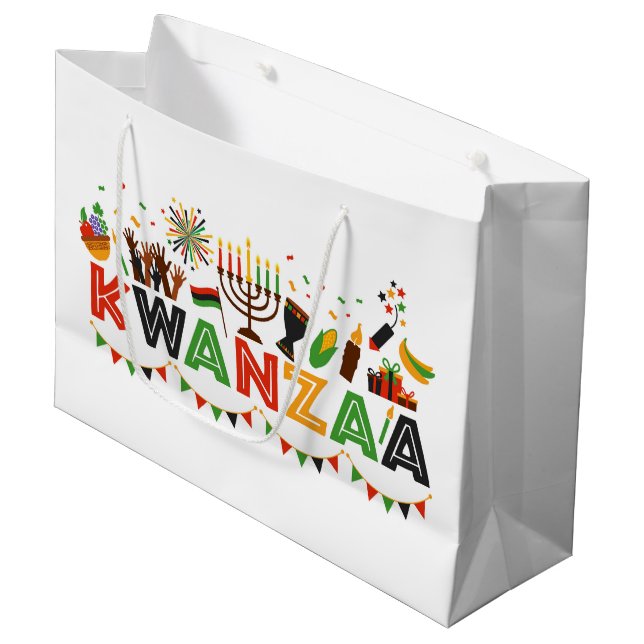 Kwanzaa Large Gift Bag (Framsidan Vinklad)