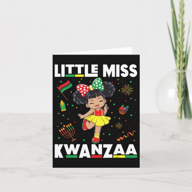Kwanzaa - Lilla fröken Kwanzaa  Kort (Framsida)