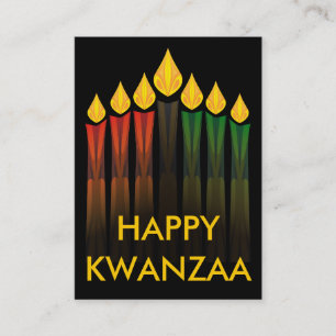 Kwanzaa ljuspartikupationer visitkort