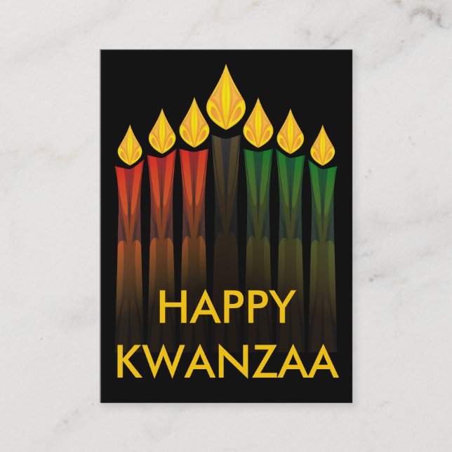 Kwanzaa ljuspartikupationer visitkort (Framsida)