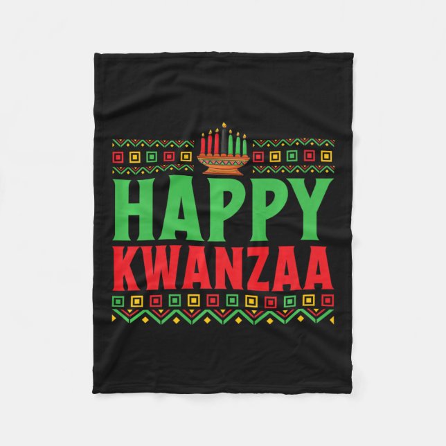 Kwanzaa - Lycklig Kwanzaa Fleecefilt (Framsidan)