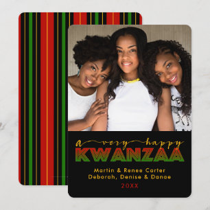 Kwanzaa   Mycket Lycklig Kwanzaa fotokort Inbjudningar