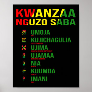 Kwanzaa - Nguzo Saba - de sju principerna Poster