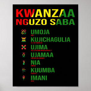 Kwanzaa - Nguzo Saba - de sju principerna Poster