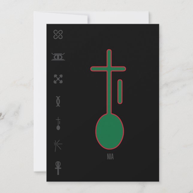 Kwanzaa Nia Julkort (Framsida)
