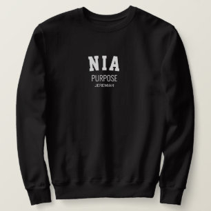 Kwanzaa NIA Purpose Personlig Lång Ärmad Tröja