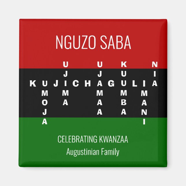 KWANZAA Pan African Crossword Magnet (Framsidan)