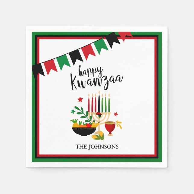 Kwanzaa Pappersservett (Framsidan)
