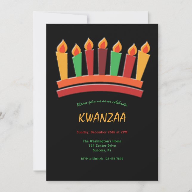 Kwanzaa-partiinbjudningar Inbjudningar (Framsida)